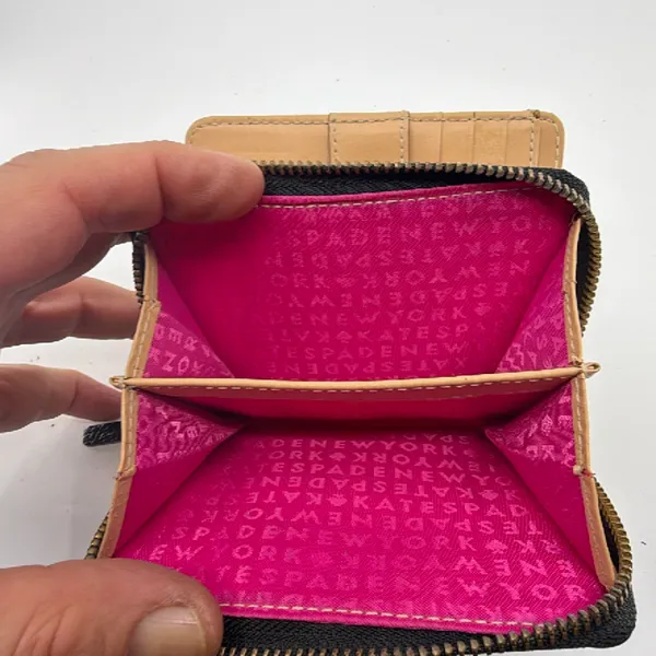 Kate Spade Black Pebbled Leather Bifold Wallet - Image 7