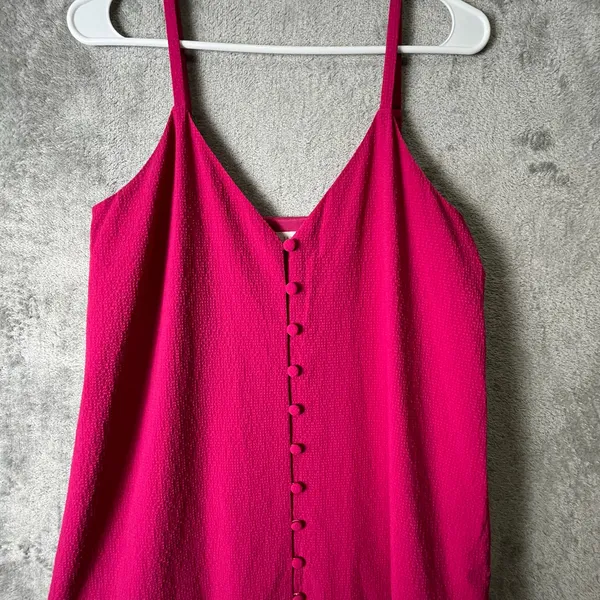 Ted Baker Luaan Tiered Sundress Deep Pink Size 2 (US 6) Flowy Midi Summer Beachy - Image 6