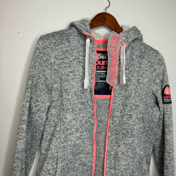 Superdry Gray‎ Storm Colour Pop Zip Hoodie - Image 5