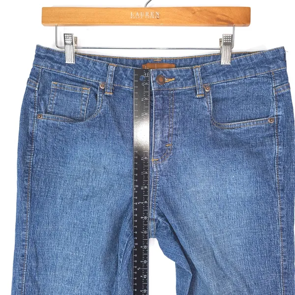 Lee Jeans Womens‎ 11/12L (33x33) Blue One True Fit Bootcut High Rise Stretch - Image 10