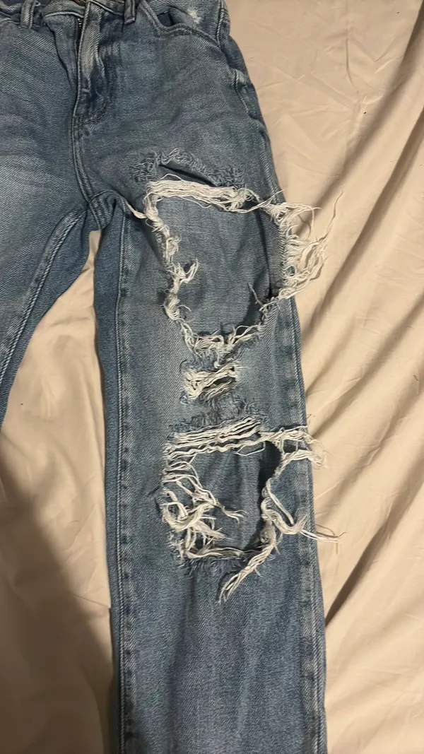 KanCan USA Jeans High-Waisted Straight-Leg Ripped - Image 5