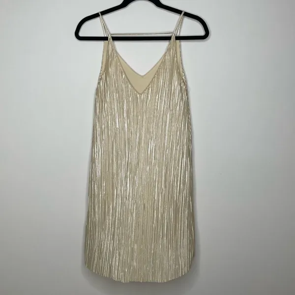 One Clothing- Gold Ribbed Mini Dress - Image 2