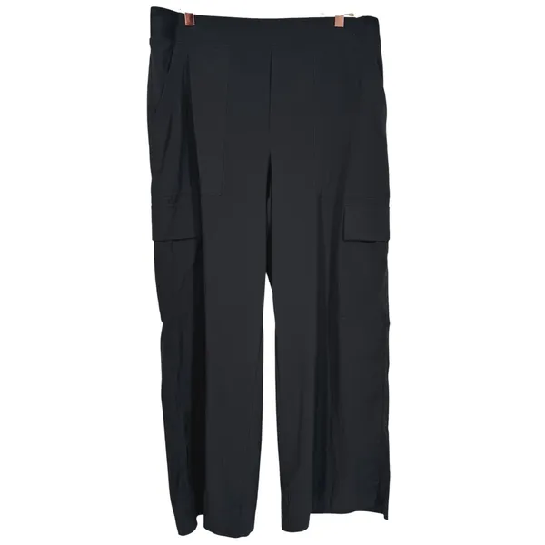 Athleta Womens Brooklyn Heights Wide Leg High Rise Cargo Pants Black Size 16 - Image 4