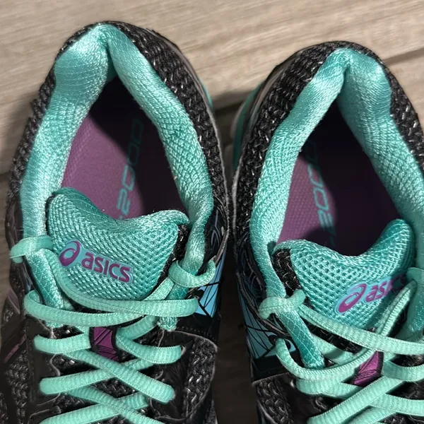 ASICS GT-2000 3 Women's Running Shoes Black Teal Purple‎ T550N Size 9 - Image 5
