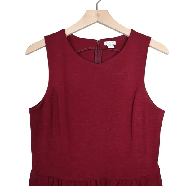 J. Crew Factory Womens M Daybreak Dress with Pockets in Burgundy - Image 3