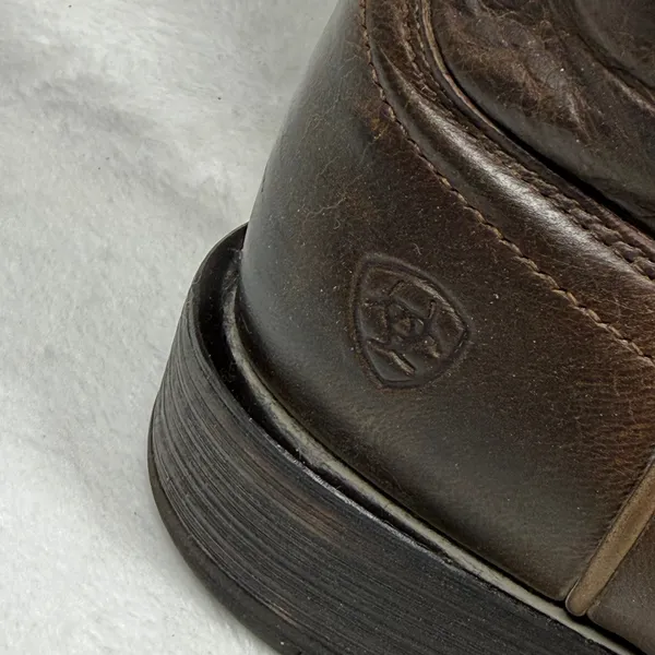 Ariat Circuit Patriot Weathered Tan Leather Square Toe‎ Boots 7B Heritage - Image 4
