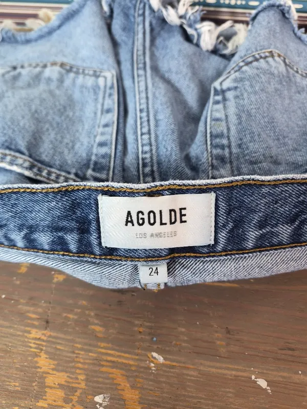 Agolde Parker Jean Shorts Button Fly 24 - Image 8