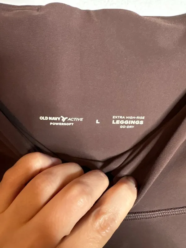 Old Navy PowerSoft Extra High Rise brown leggings - Image 3