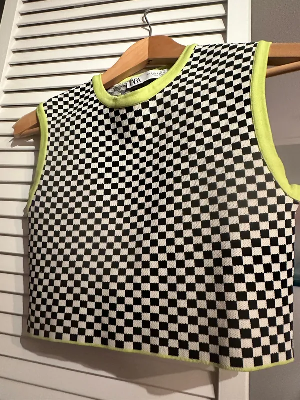 Checkered Crop Top - Image 2
