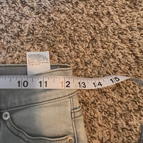 Banana Republic Universal Jean High Rise Raw Hem Light‎ Wash Denim Size 1 - Image 4