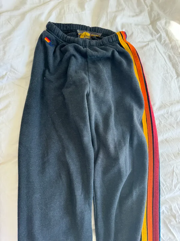 Aviator Nation 5 STRIPE SWEATPANTS - Charcoal - Image 3