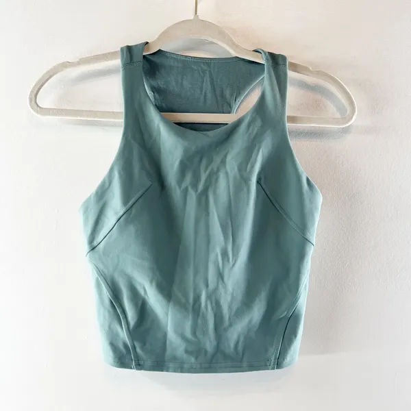 Lululemon Invigorate Crop Training Tank Top Tidewater Teal Green 6 - Image 4
