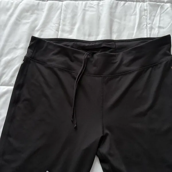 Womens Size XL Leggings Pants‎ Black Gray Drawstring Yoga Activewear Running Gym - Image 2