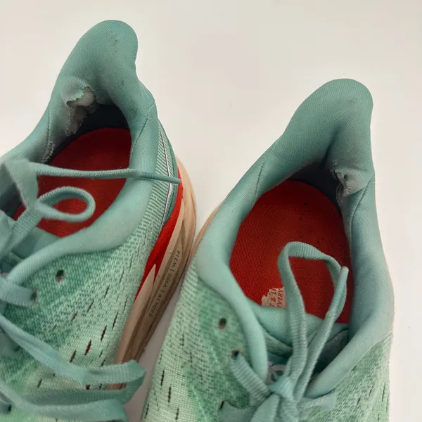 Hoka One Women's Clifton Mint Aqua Running Shoes Sneakers Size 8 - Image 4