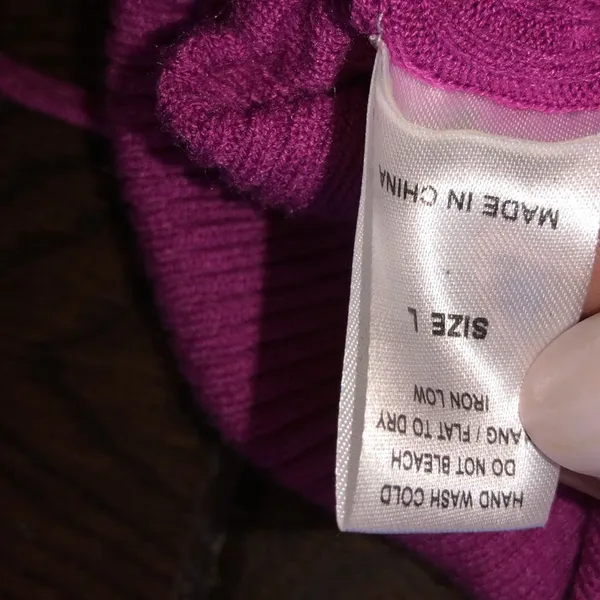 VICI Magenta Ribbed Bodycon Long Sleeve Dress size large - Image 6