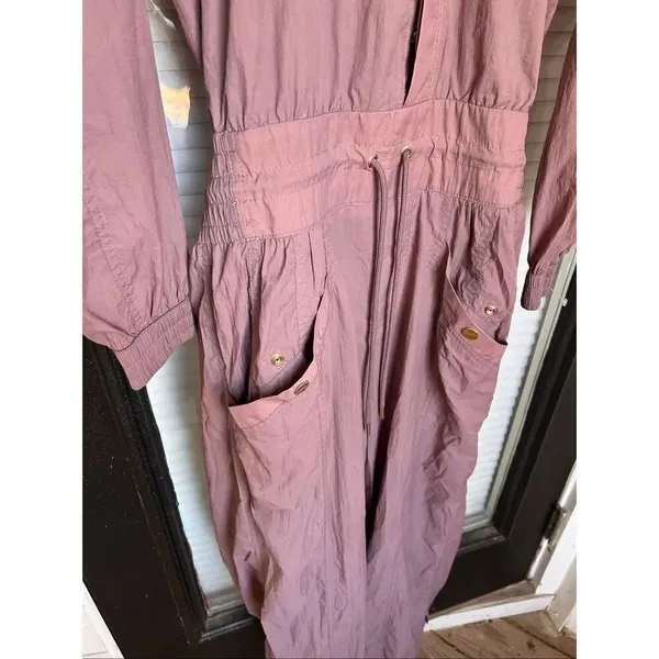 Alicia Keys + Athleta Open Back Utility Lightweight Jumpsuit Brown Size 10 - Image 8