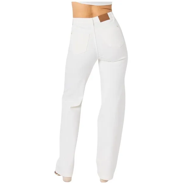Judy Blue Wide Leg Jeans Size 15/32 White NWT Braided High Waist JB88781 WHT - Image 2