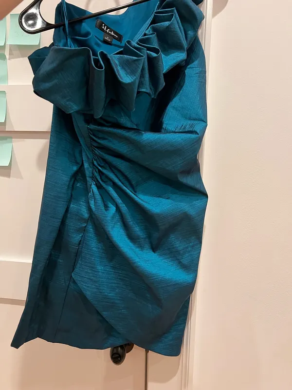 SLFasions one shoulder dress Blue Size 8 - Image 5