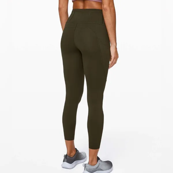 Lululemon Fast and Free Tight II 25" *Non-Reflective Nulux Dark Olive 4 - Image 2