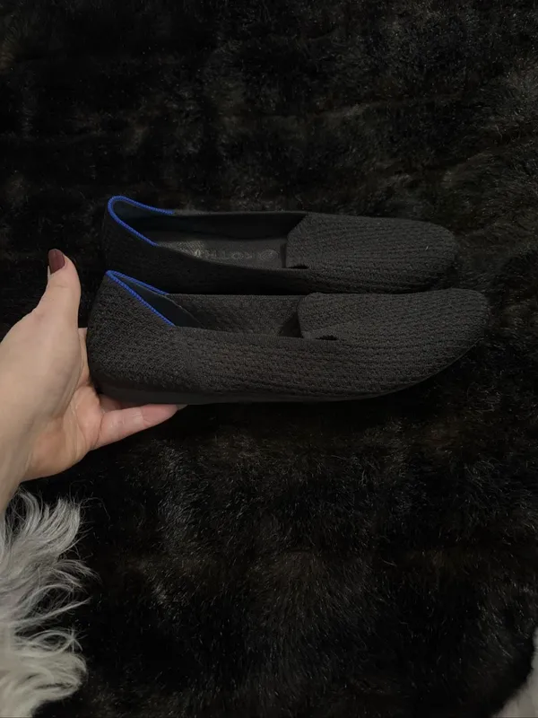 Rothy’s The Loafer Black Honeycomb Woven Loafers Size 9.5 flats shoes - Image 2