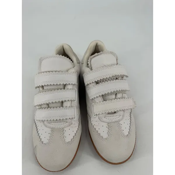 Silent D Seena Sneakers Women 8 White Leather Triple Strap Scalloped Retro - Image 9