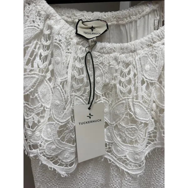 NEW Tuckernuck White Lace Avalon Maxi Dress Size XS - Image 4
