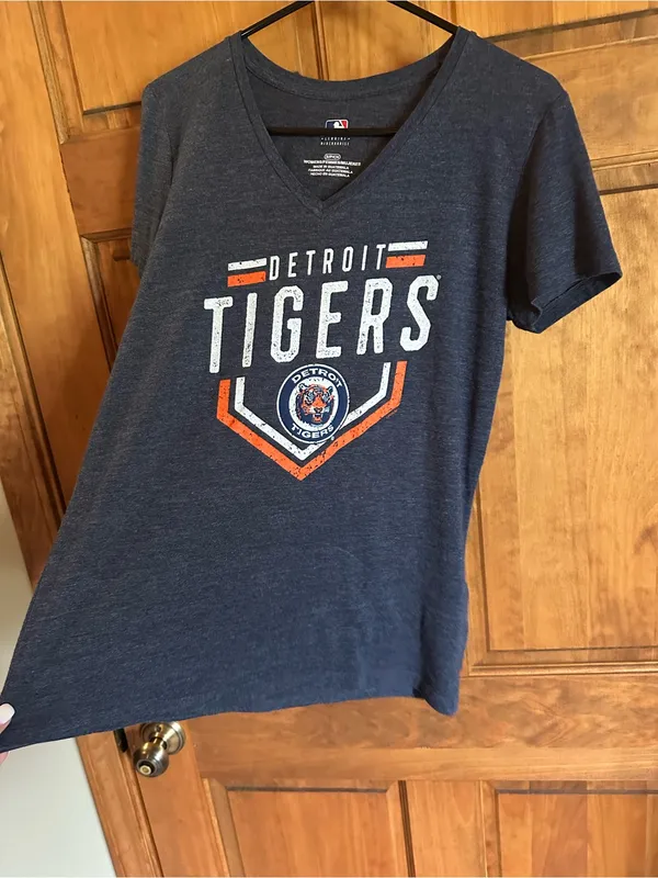 MLB Detroit Tigers baseball Navy Tee with Orange and White Accents - Image 3