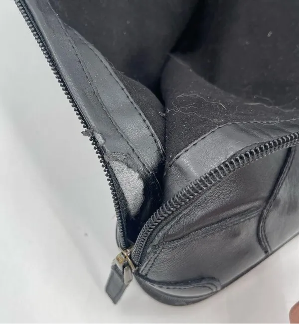 SAM EDELMAN Penny Boots Size 5 Black Leather New with * Flaws Tall Zipper Winter - Image 7