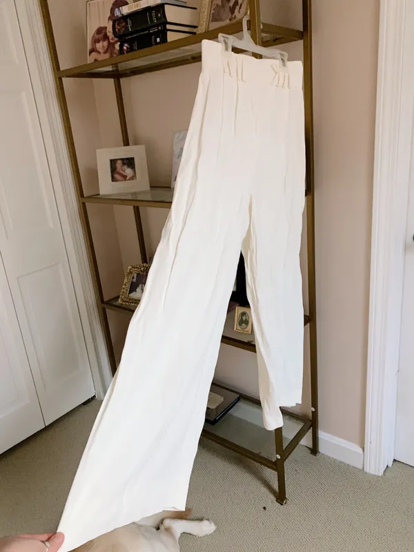 The White House Vintage White Wide Legged Pants - Image 4