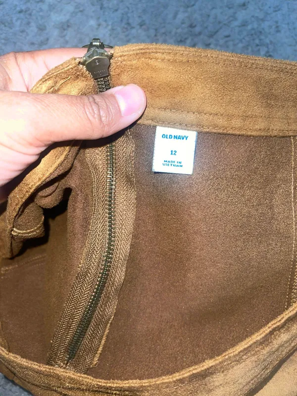 Light Tan Suede Skirt - Image 3