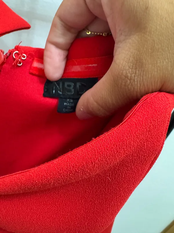 NBD Revolve Dress RED slit - Image 3
