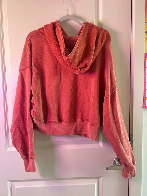 Free People Hoodie Burgendy - Image 3
