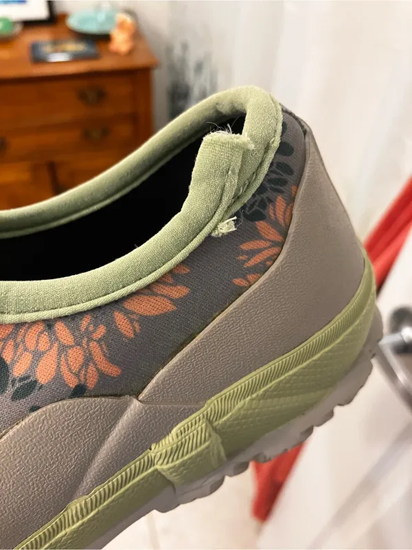 Mucks Garden Clog Mule Sage Green with Orange Details - Image 6