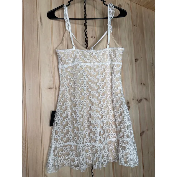 NWT Lulus Charmaine White Embroidered Mini Dress Party Resort Cruise Chi Size S - Image 6