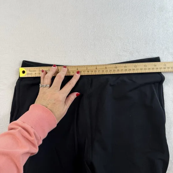 Lululemon Sz 8 Every Moment Pants 26" Black French Terry Travel‎ Lounge W5BAMS - Image 9
