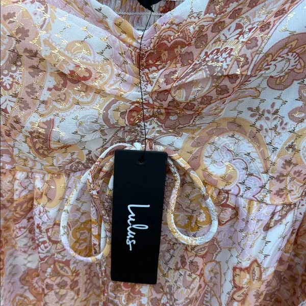 NWT Lulus Radiant Suggestion Paisley Babydoll Dress Size Large - Image 6