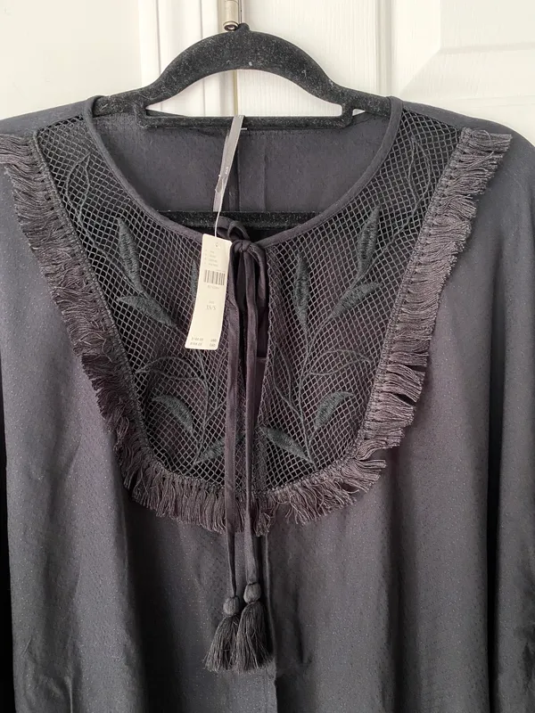 Embroidered Kimono Style Dress/ Cover-Up, Size XS/S - Image 9