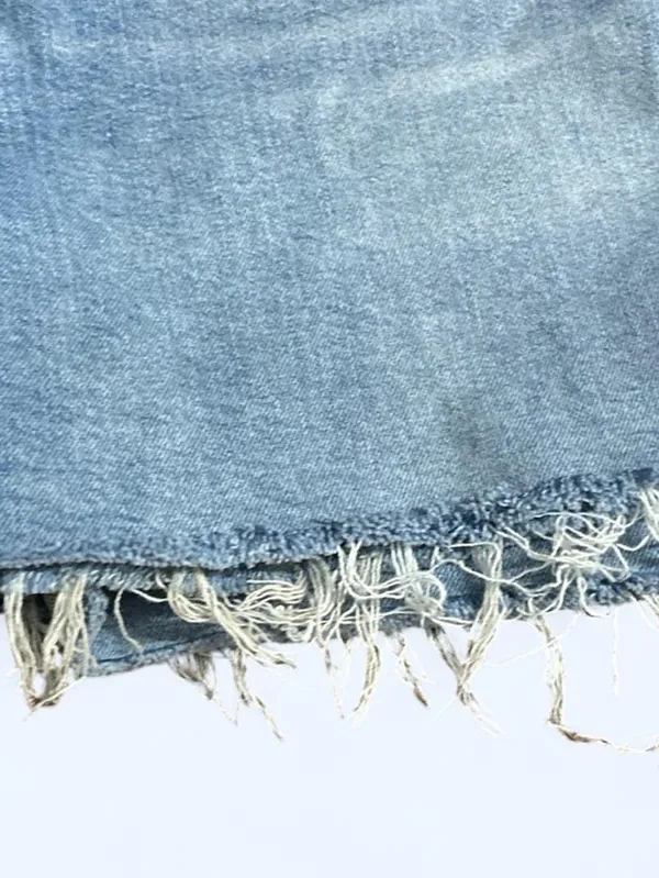 Madewell Denim Shorts Size 26 Blue Button Front Pockets High-waisted - Image 4