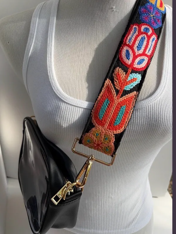 Clear Stadium Bag Crossbody | Western Embroidered Floral Strap - Image 2