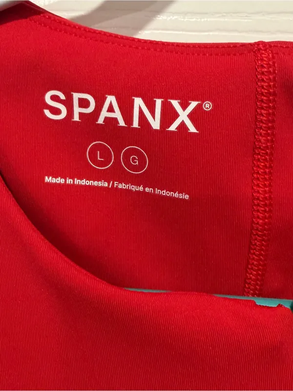 Spanx Red Sleeveless Ponte Dress Shaping Sheath Midi Size Large - Image 2