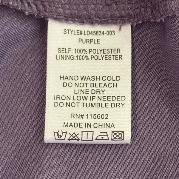 Lush Clothing NWOT Purple Crushed Velvet Mini Dress Sz L – Empire Waist Skater Party - Image 7