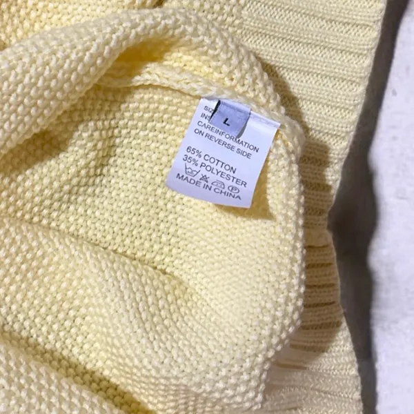 Sleeveless Knit Sweater Vest - Cream - Image 5