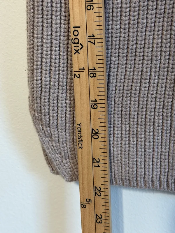 Abercrombie & Fitch Mock Neck Sweater Vest Size Medium Tan Brown Neutral - Image 9
