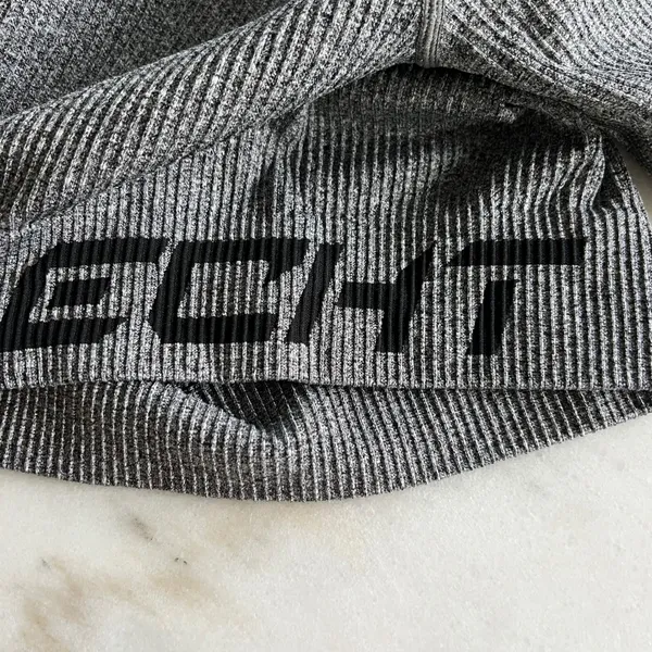 Echt Arise‎ Comfort Crop Top Long Sleeve Ribbed Athleisure Gray XS - Image 5