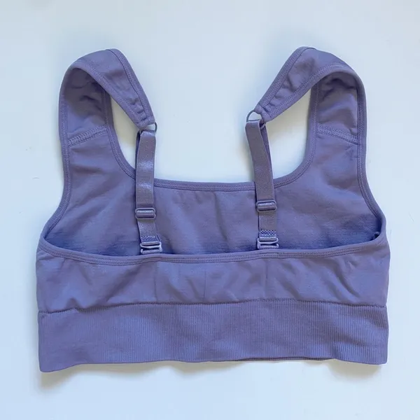 Puma Womens Seamless Adjustable Strap‎ Sports Bra Purple Medium RN100759 - Image 4