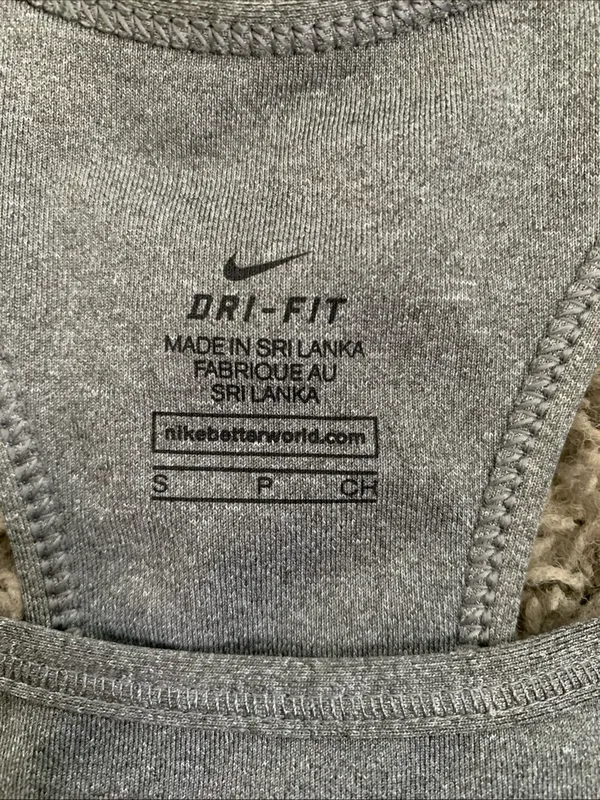 Nike Dri-FIT size small gray wireless Racerback pullover sports bra - Image 3