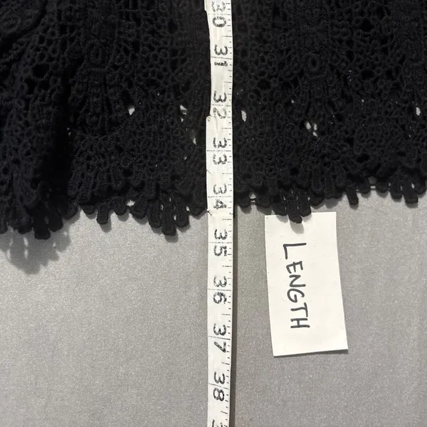 Young Fabulous & Broke Shorts Romper Size Small Black Lace Up Renaissance Gothic - Image 11