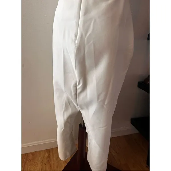 Zara sexy white long dress size medium stretch with cutout on the back - Image 3
