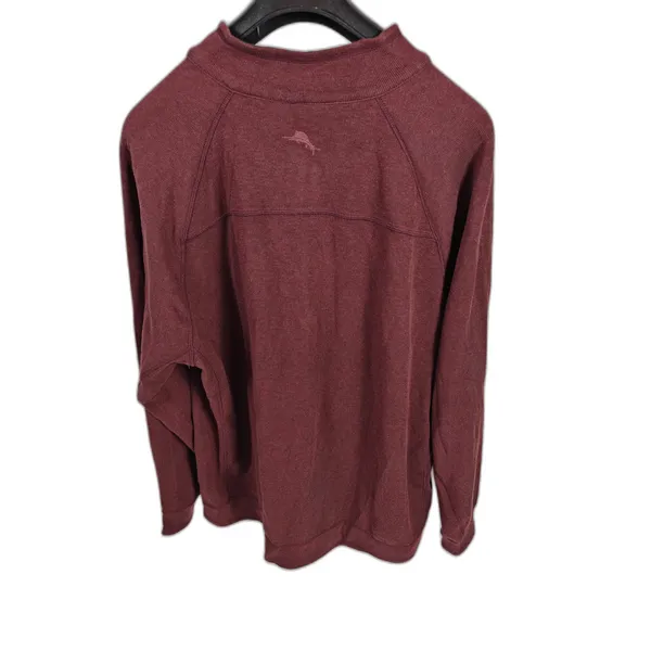 Mens Tommy Bahama Quarter Zip Pullover Burgundy Size Unknown - Image 3