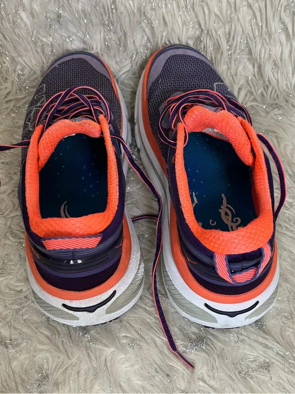 Hoka One One Purple/Orange Women's Running Shoes Size US W 9.5 - Image 6